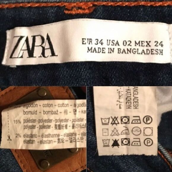 Zara Blue Custom Cutoff Denim Jean Shorts 2 - Picture 4 of 5